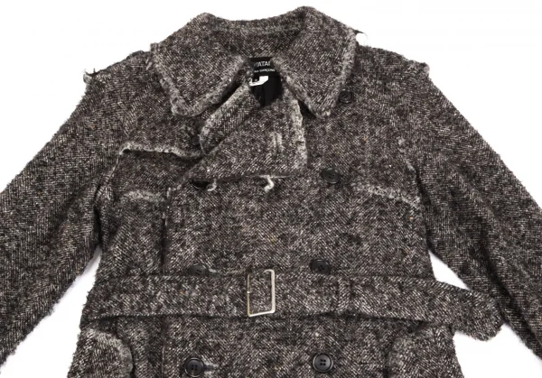 JUNYA WATANABE Fulling Tweed Wool Trench Coat K-125350_003