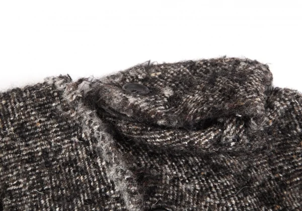 JUNYA WATANABE Fulling Tweed Wool Trench Coat K-125350_005