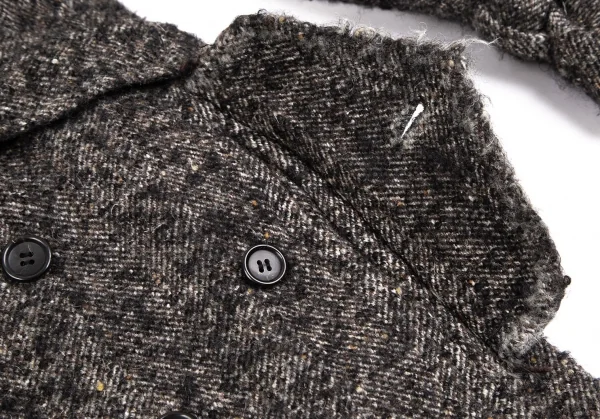 JUNYA WATANABE Fulling Tweed Wool Trench Coat K-125350_011