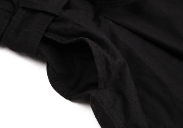 ヨウジヤマモトYohji Yamamoto collections コットンサスペンダーベルテッドデザインパンツ 黒1 K-125359_008