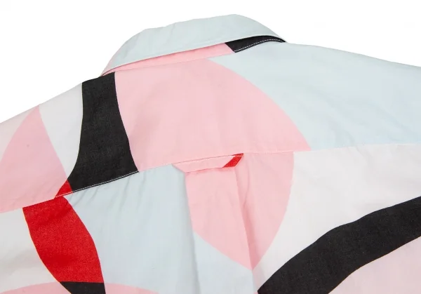 ジュンヤワタナベ コムデギャルソンJUNYA WATANABE COMME des GARCONS マルチサークルプリント半袖シャツ ピンク他S K-125363_014