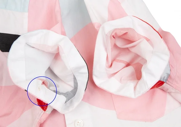 ジュンヤワタナベ コムデギャルソンJUNYA WATANABE COMME des GARCONS マルチサークルプリント半袖シャツ ピンク他S K-125363_006