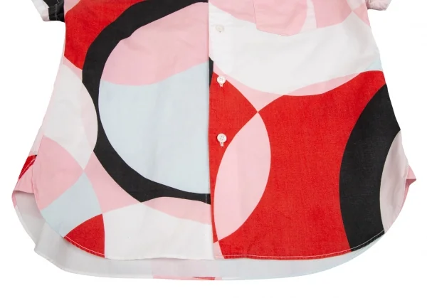 ジュンヤワタナベ コムデギャルソンJUNYA WATANABE COMME des GARCONS マルチサークルプリント半袖シャツ ピンク他S K-125363_008