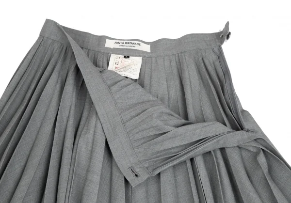 ジュンヤワタナベ コムデギャルソンJUNYA WATANABE COMME des GARCONS アコーディオンプリーツスカート グレーS K-125365_005