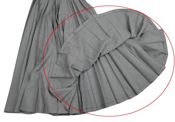 ジュンヤワタナベ コムデギャルソンJUNYA WATANABE COMME des GARCONS アコーディオンプリーツスカート グレーS K-125365_008