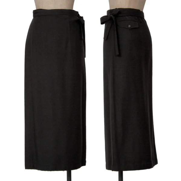 tricot COMME des GARCONS Wool Wrap Skirt Black M K-125382_001