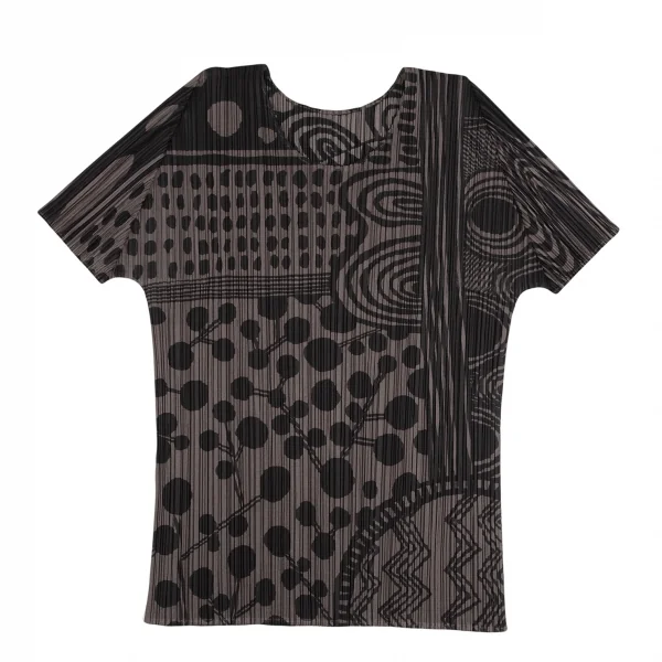 PLEATS PLEASE Multi Pattern Print Pleated T Shirt K-125389_002