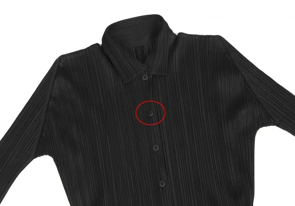 PLEATS PLEASE Hem Stripe Switching Pleated Shirt K-125400_003