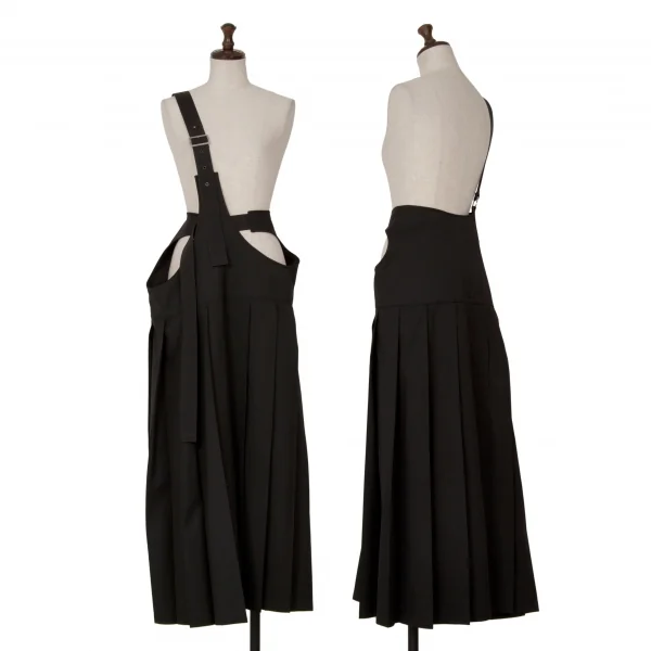JUNYA WATANABE COMME des GARCONS Suspender Pleated Skirt Black M K-125402_001