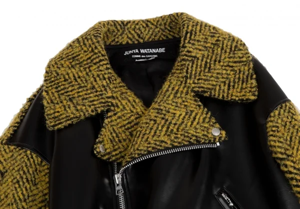 JUNYA WATANABE COMME des GARCONS Rider Jacket Switching Tweed Coat K-125404_003