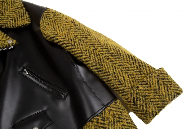 JUNYA WATANABE COMME des GARCONS Rider Jacket Switching Tweed Coat K-125404_005