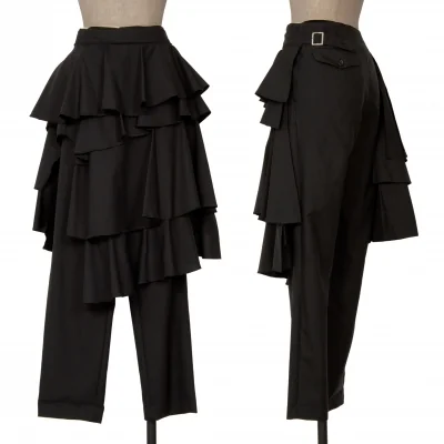 BLACK COMME des GARCONS Frill Skirt Layered Pants