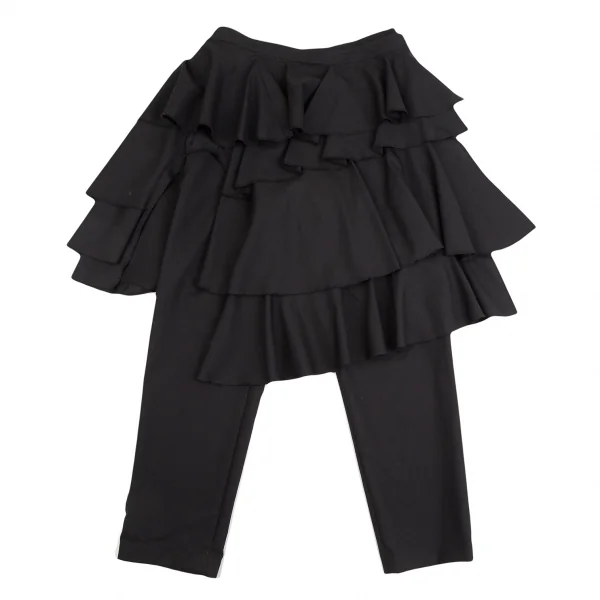 BLACK COMME des GARCONS Frill Skirt Layered Pants K-125410_002