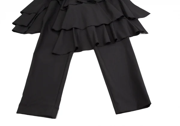 BLACK COMME des GARCONS Frill Skirt Layered Pants K-125410_005
