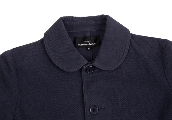 tricot COMME des GARCONS Cotton Twill Round Collar Jacket K-125417_003