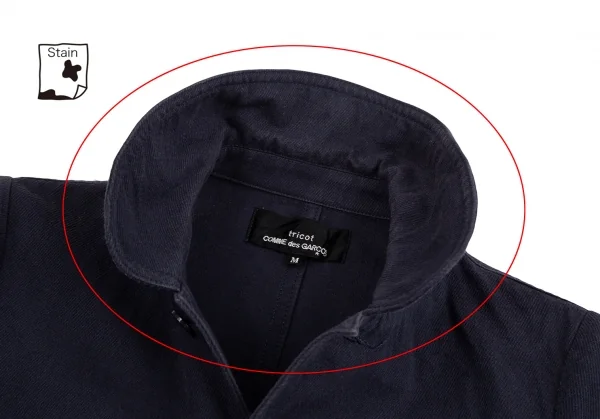 tricot COMME des GARCONS Cotton Twill Round Collar Jacket K-125417_004