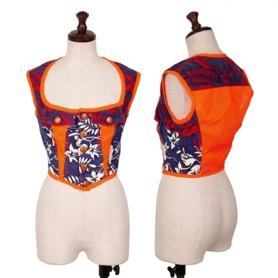 GAULTIER JEAN'S Floral Switching Mesh Vest