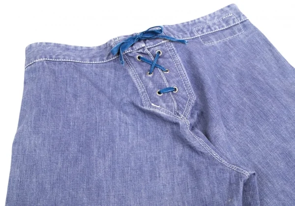Jean Paul GAULTIER PARIS Back Lace-up Design Sailor Wide Denim Pant K-125426_011