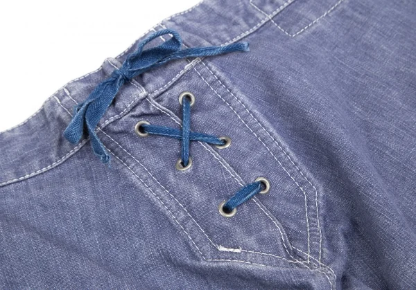 Jean Paul GAULTIER PARIS Back Lace-up Design Sailor Wide Denim Pant K-125426_012