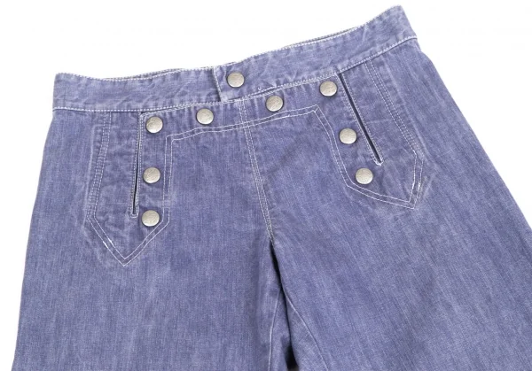 Jean Paul GAULTIER PARIS Back Lace-up Design Sailor Wide Denim Pant K-125426_002