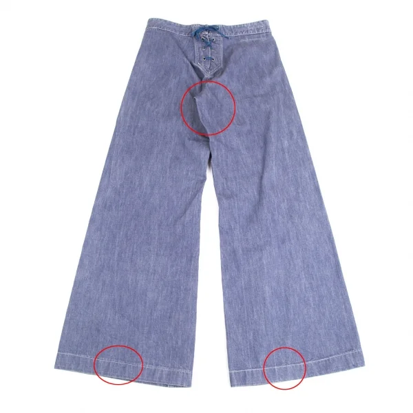 Jean Paul GAULTIER PARIS Back Lace-up Design Sailor Wide Denim Pant K-125426_008
