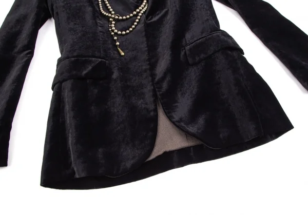 Jean-Paul GAULTIER FEMME Pearl Beads Velor Jacket K-125436_010