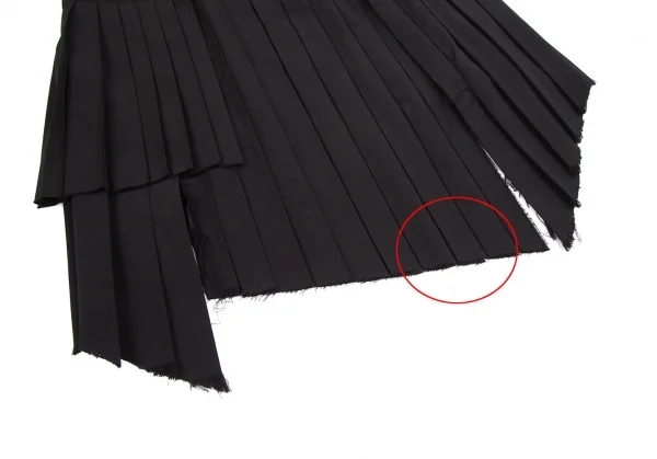 Jean Paul GAULTIER FEMME Wool Pleats Wrap Skirt K-125442_011