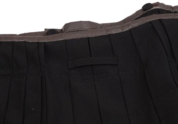 Jean Paul GAULTIER FEMME Wool Pleats Wrap Skirt K-125442_013