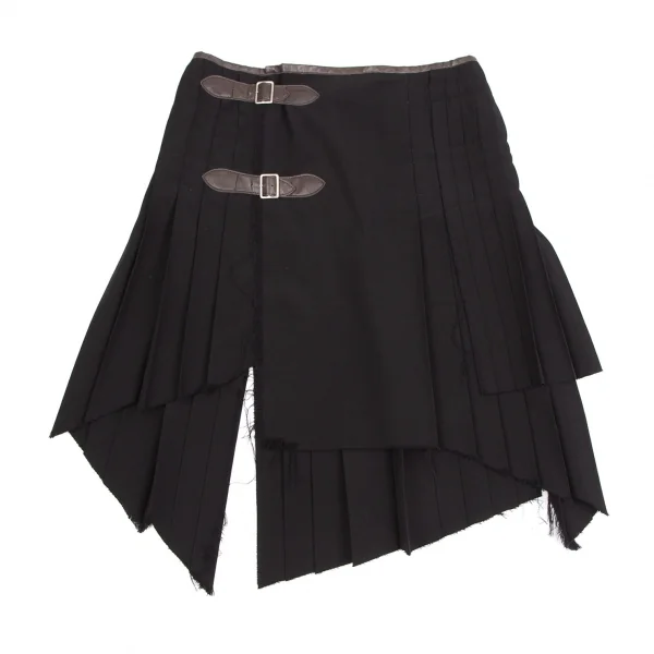 Jean Paul GAULTIER FEMME Wool Pleats Wrap Skirt K-125442_002