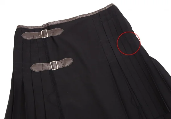 Jean Paul GAULTIER FEMME Wool Pleats Wrap Skirt K-125442_003