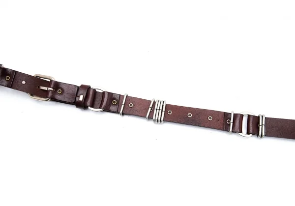 Jean-Paul GAULTIER Chain Leather Belt K-125449_013