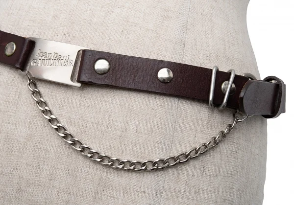 Jean-Paul GAULTIER Chain Leather Belt K-125449_003
