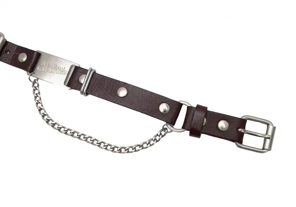 Jean-Paul GAULTIER Chain Leather Belt K-125449_005
