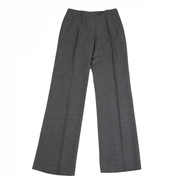 MIU MIU Blend Wool Crease Pants Grey 40 K-125454_001