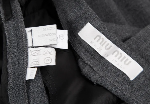 MIU MIU Blend Wool Crease Pants K-125454_011