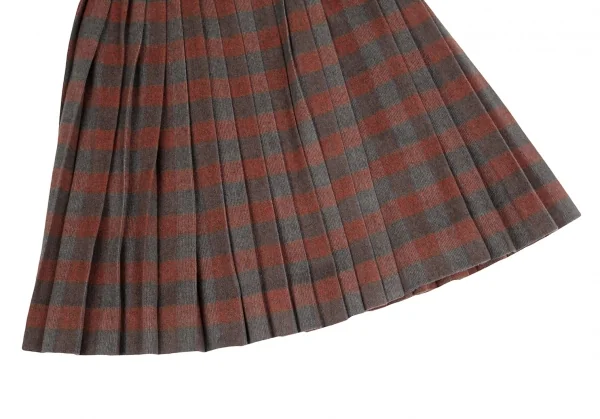 Christian Dior SPORTS Wool Check Pleated Wrap Skirt K-125455_004