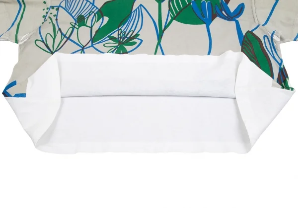 マルニMARNI ボタニカルプリントTシャツ グレー緑青白38 K-125457_010