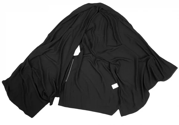 リミフゥLIMI feu レーヨンアシンメトリー変形デザインノースリーブシャツ 黒S K-125473_010