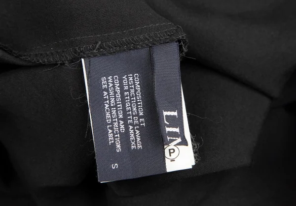 リミフゥLIMI feu レーヨンアシンメトリー変形デザインノースリーブシャツ 黒S K-125473_016