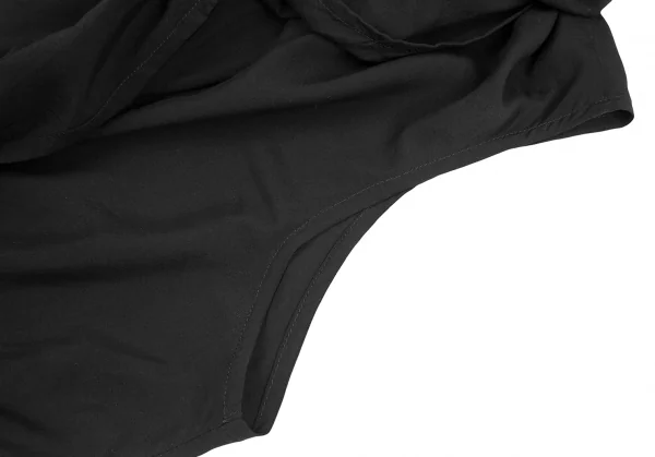 リミフゥLIMI feu レーヨンアシンメトリー変形デザインノースリーブシャツ 黒S K-125473_004