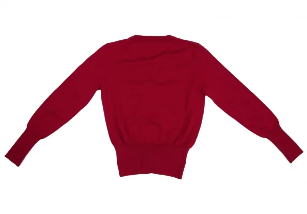 ヴィヴィアンウエストウッド レッドレーベルVivienne Westwood Red Label オーブワンポイント刺繍Vネックカーディガン 赤2 K-125496_010