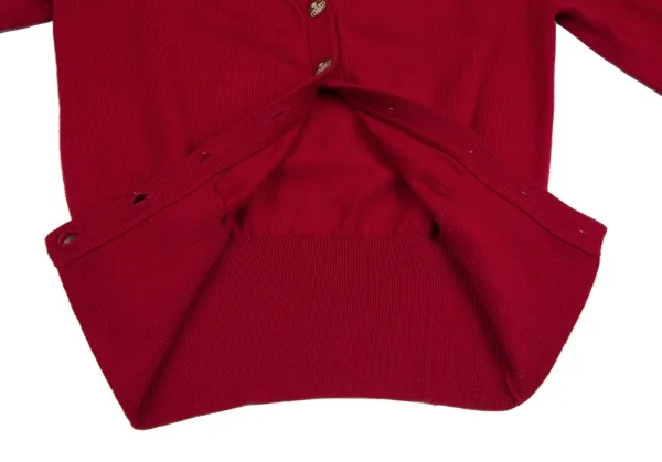 ヴィヴィアンウエストウッド レッドレーベルVivienne Westwood Red Label オーブワンポイント刺繍Vネックカーディガン 赤2 K-125496_009