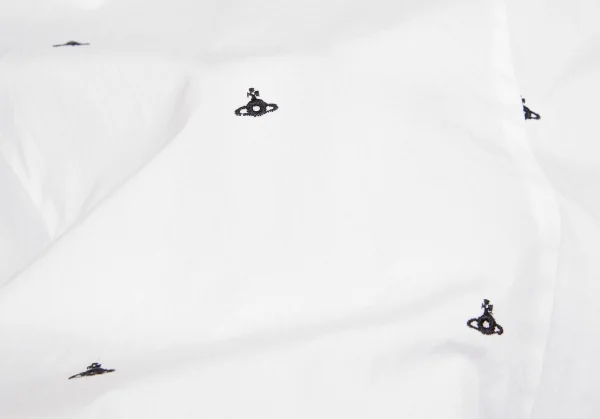 ヴィヴィアンウエストウッド レッドレーベルVivienne Westwood Red Label ネクタイ付きオーブ刺繍ノースリーブシャツ 白黒2位 K-125497_017