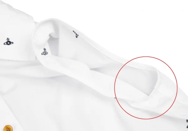 ヴィヴィアンウエストウッド レッドレーベルVivienne Westwood Red Label ネクタイ付きオーブ刺繍ノースリーブシャツ 白黒2位 K-125497_008