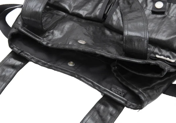 ポーターPORTER コーティングナイロンポケットデザイントートバッグ 黒 K-125515_015
