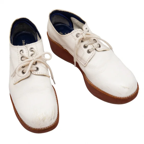 JUNYA WATANABE COMME des GARCONS Platform Leather Shoes Ivory US About 7.5 K-125516_001