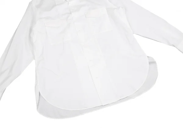 ヨウジヤマモト コスチュームドオムYohji Yamamoto COSTUME D' HOMME フラップポケットオープンカラーシャツ 白3 K-125547_010