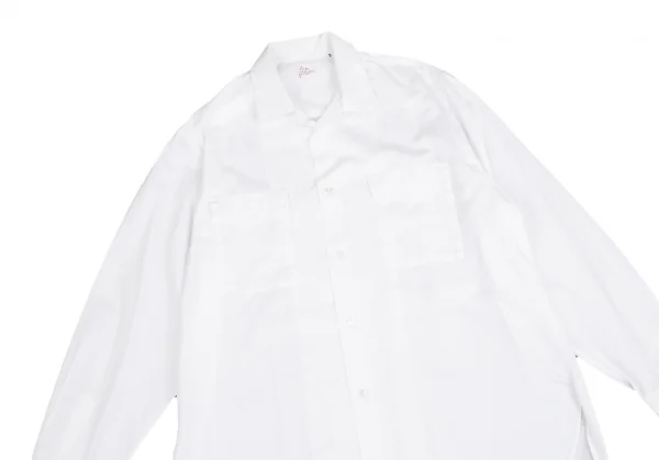 ヨウジヤマモト コスチュームドオムYohji Yamamoto COSTUME D' HOMME フラップポケットオープンカラーシャツ 白3 K-125547_002