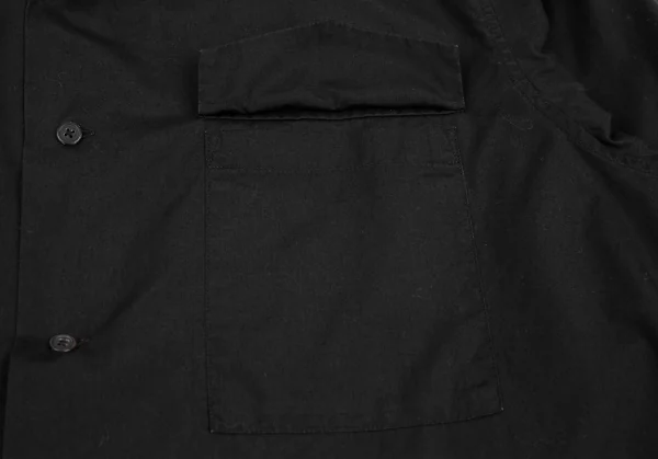 ヨウジヤマモト コスチュームドオムYohji Yamamoto COSTUME D' HOMME フラップポケットオープンカラーシャツ 黒2 K-125549_010