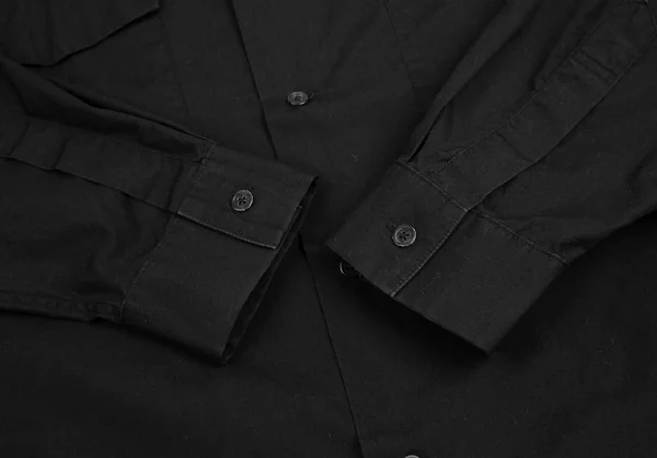 ヨウジヤマモト コスチュームドオムYohji Yamamoto COSTUME D' HOMME フラップポケットオープンカラーシャツ 黒2 K-125549_012